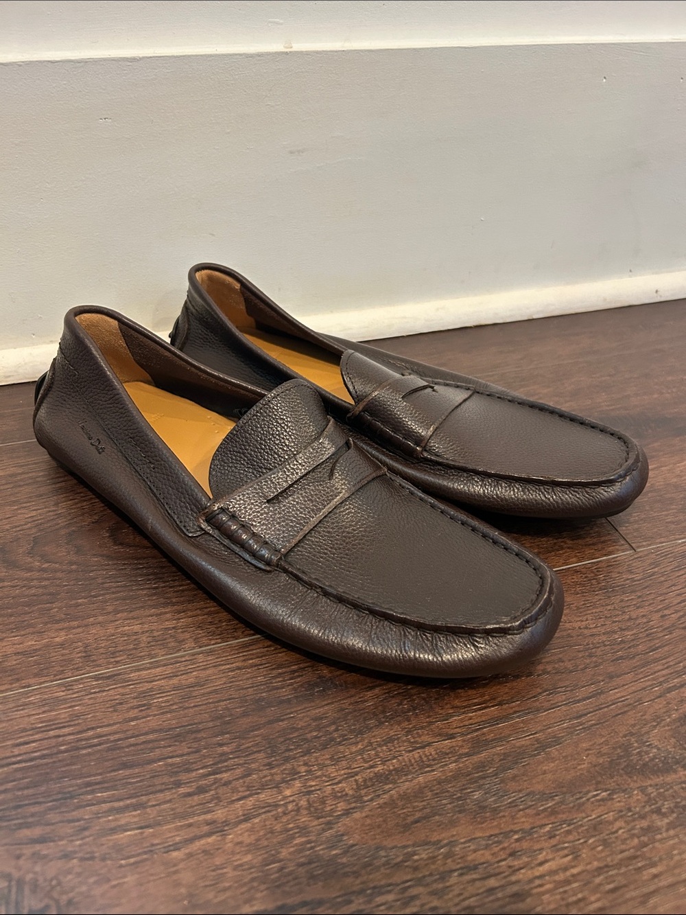 Massimo Dutti leather driving loafers
